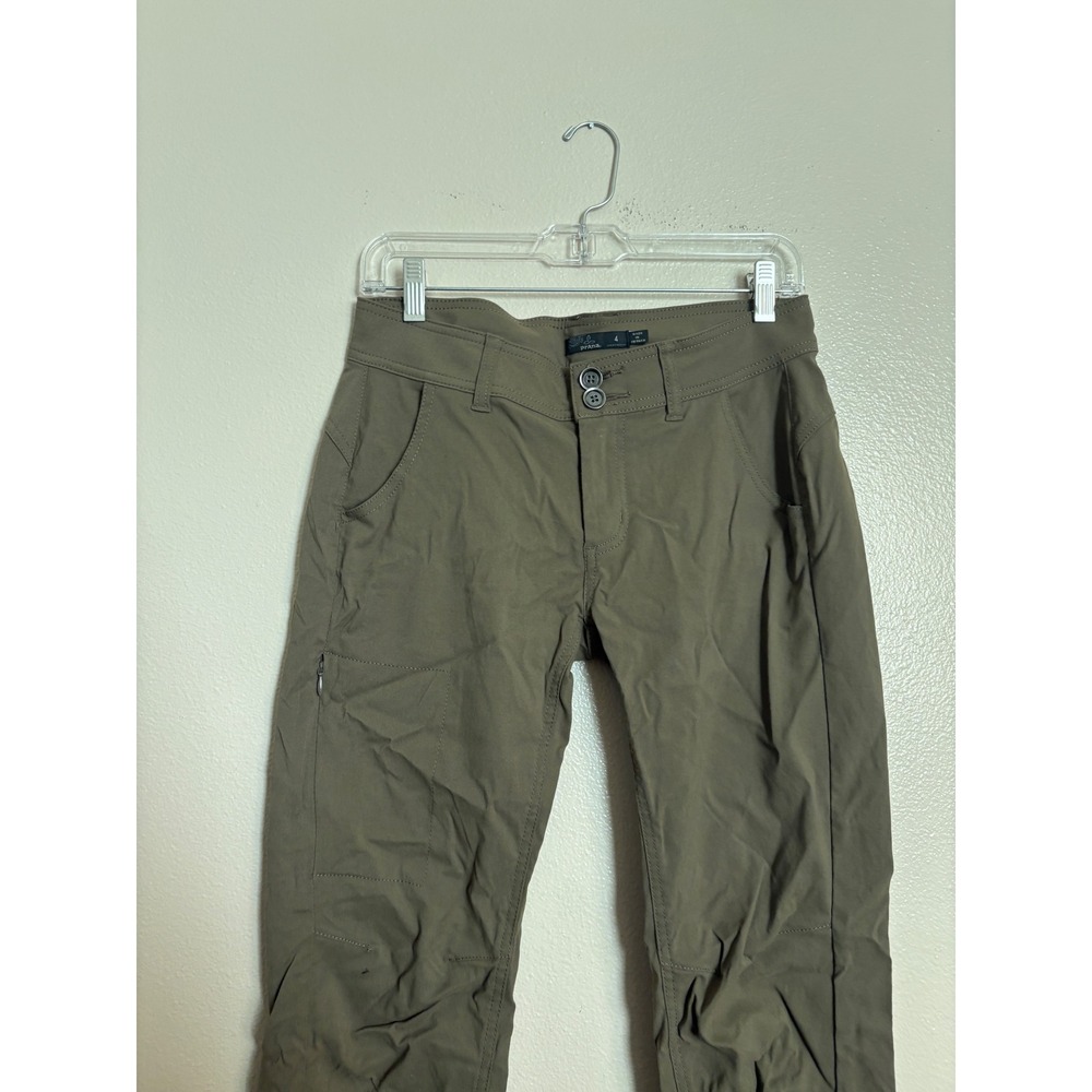 Prana Women's Halle Roll Up Hiking Pants Capris Olive Green Size 4 Short